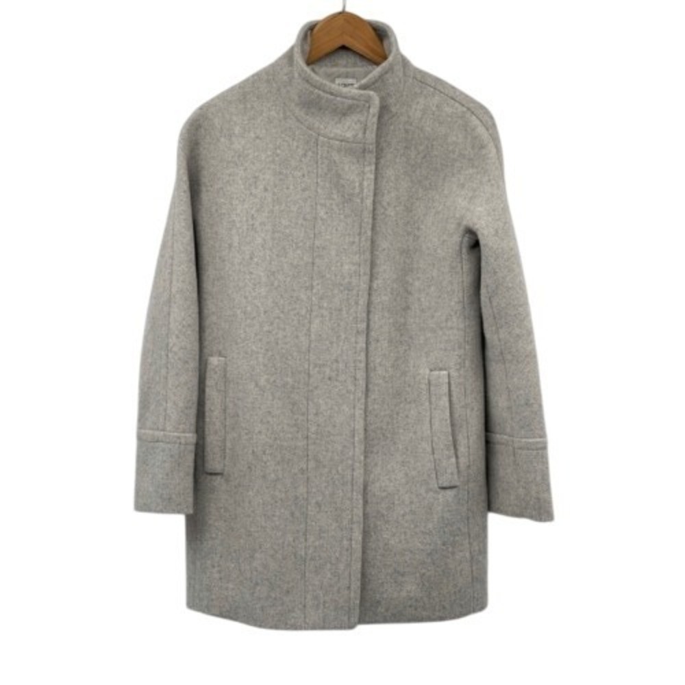 J. Crew Cocoon Jacket Coat Women Size 4 Gray Wool Blend